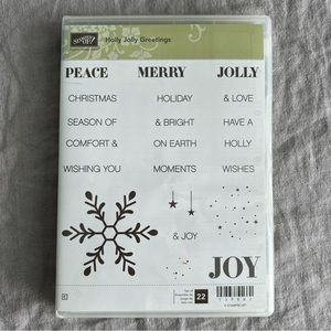 Stampin’ Up! Holly Jolly Greetings Clear Mount Stamp Set